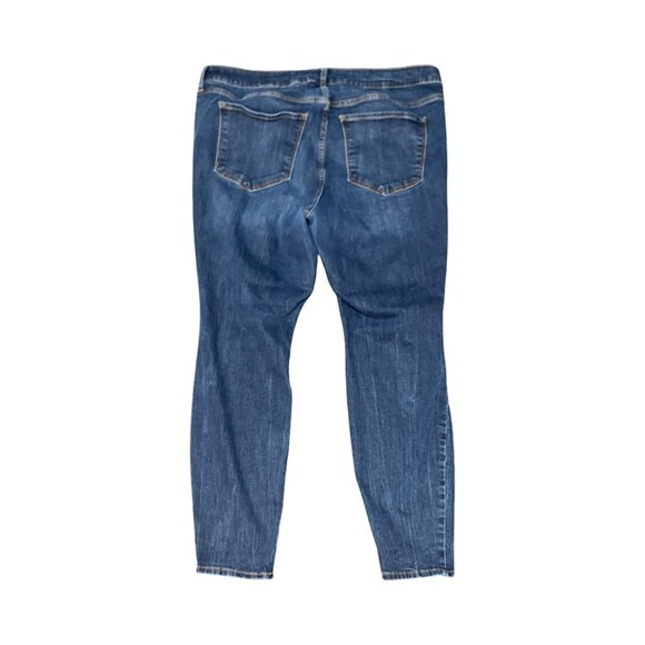 Sz.20*Old Navy*RockStar Super Skinny Cropped Blue Jeans--Ripped Up - Picture 4 of 5